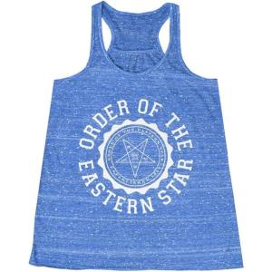 Order of The Eastern Star Crest Racerback Tank(True Royal Marble)