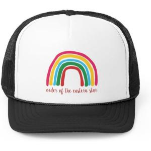 Order of The Eastern Star Rainbow Trucker Caps(Black)