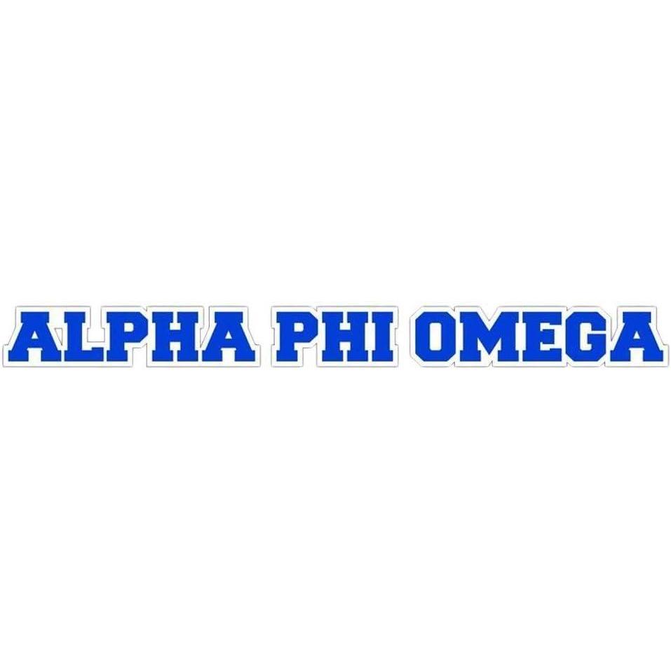imageAlpha Phi Omega Long Window Sticker