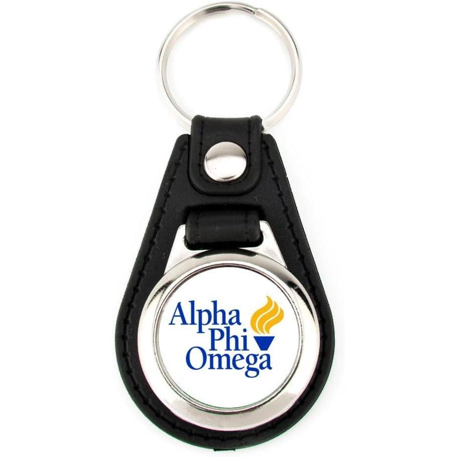 imageGreekgear Alpha Phi Omega Leatherette Teardrop Key Chain
