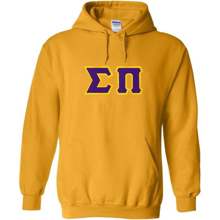 imageGreekgear Sigma Pi Lettered Hooded SweatshirtAthletic Gold