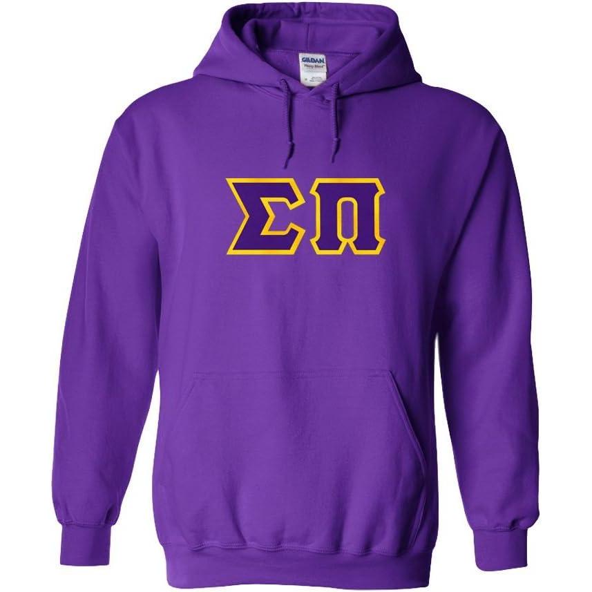 imageGreekgear Sigma Pi Lettered Hooded SweatshirtPurple