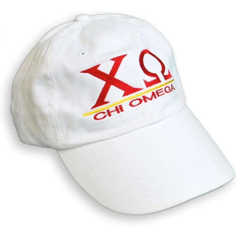 imageWomens Adjustable Chi Omega World Famous Line Hat WhiteWhite