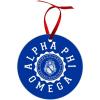 Alpha Phi Omega Shield Christmas Ornaments