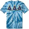 Delta Delta Delta Lettered Tie-Dye T-Shirts(Royal Blue)