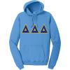 Greekgear Delta Delta Delta Pigment-Dyed Lettered Hooded Sweatshirt(Blue Moon)