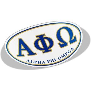Alpha Phi Omega Greek Letter Oval Decal