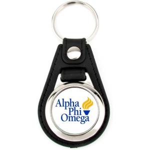 Greekgear Alpha Phi Omega Leatherette Teardrop Key Chain