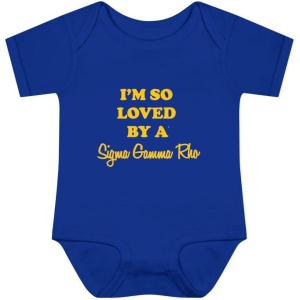 Greekgear I’m So Loved By a Sigma Gamma Rho Infant Baby Rib Bodysuit