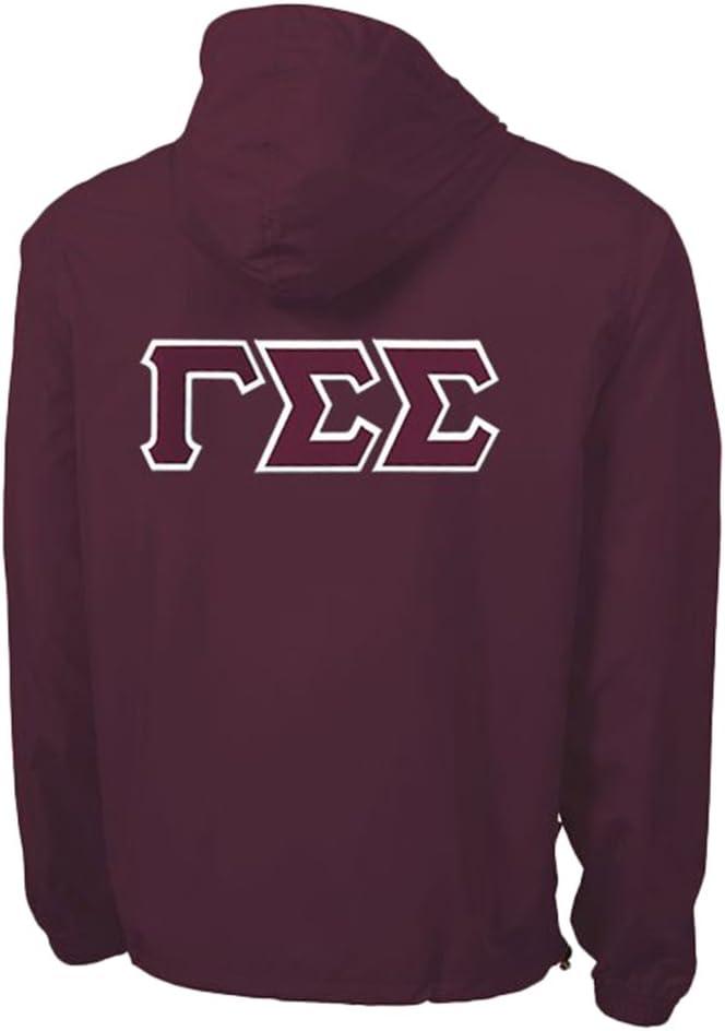 imageGamma Sigma Sigma Tackle Twill Lettered Pack N Go PulloverMaroon