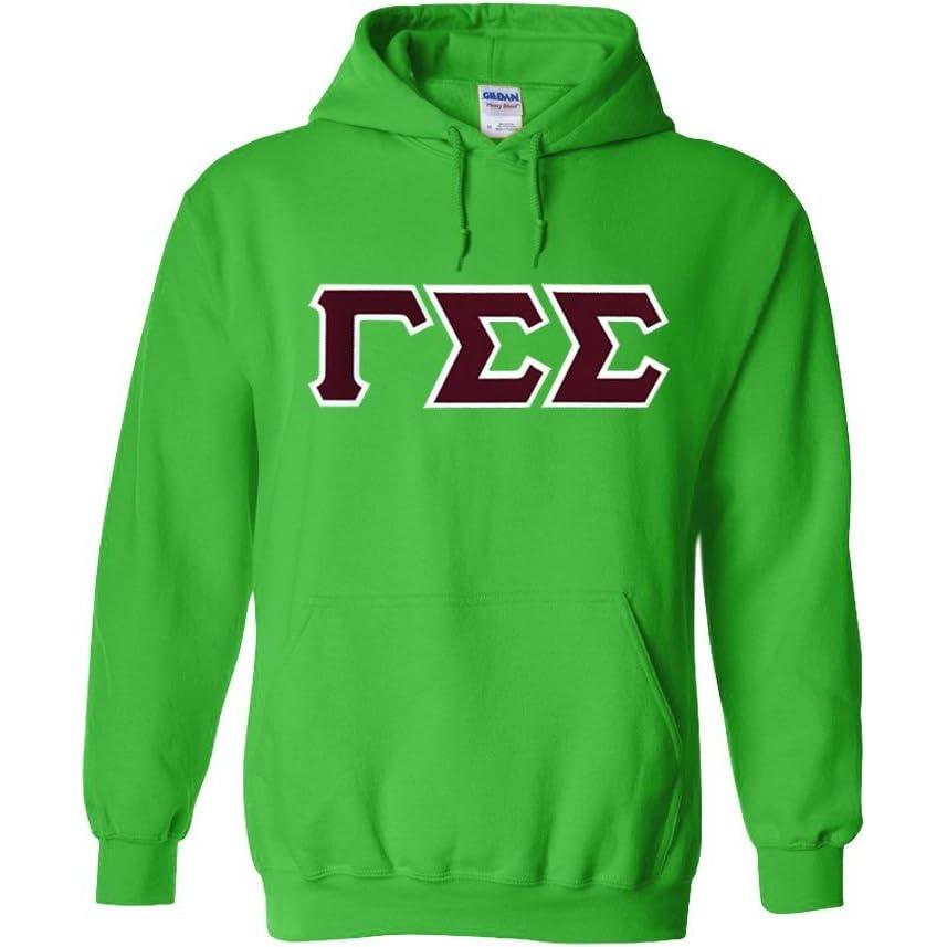imageGamma Sigma Sigma Lettered Hooded SweatshirtIrish Green