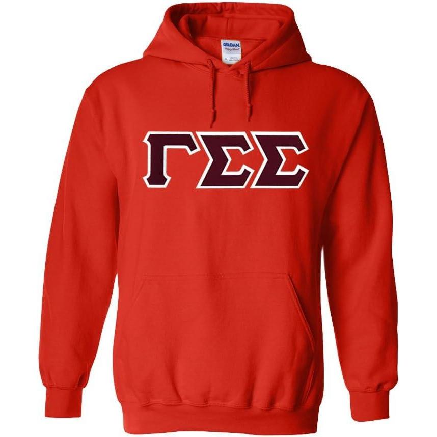 imageGamma Sigma Sigma Lettered Hooded SweatshirtOrange