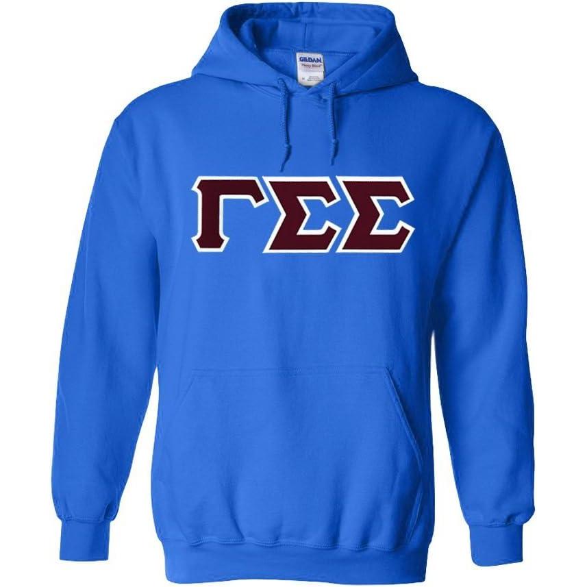 imageGamma Sigma Sigma Lettered Hooded SweatshirtRoyal Blue