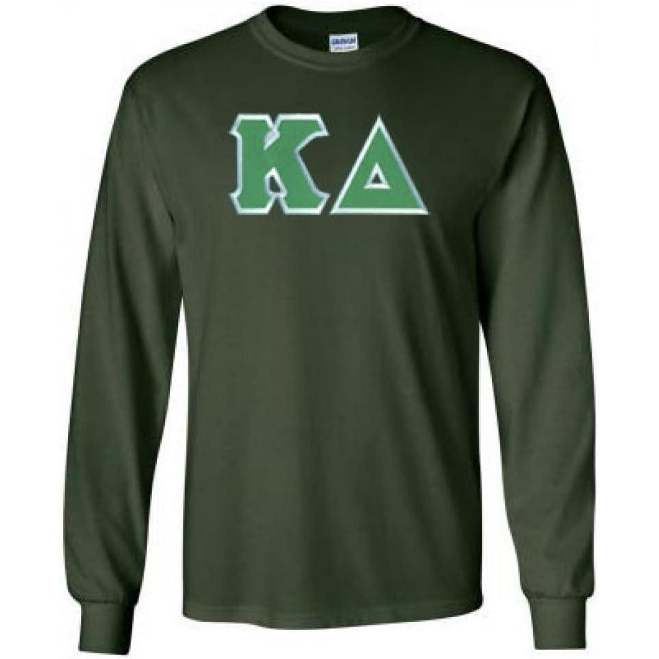 imageKappa Delta Lettered Long Sleeve TeeForest Green