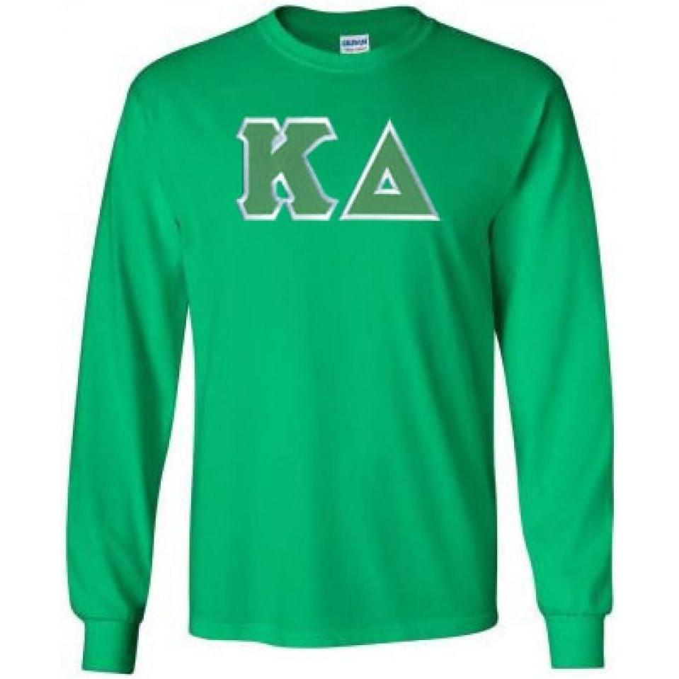 imageKappa Delta Lettered Long Sleeve TeeKelly Green