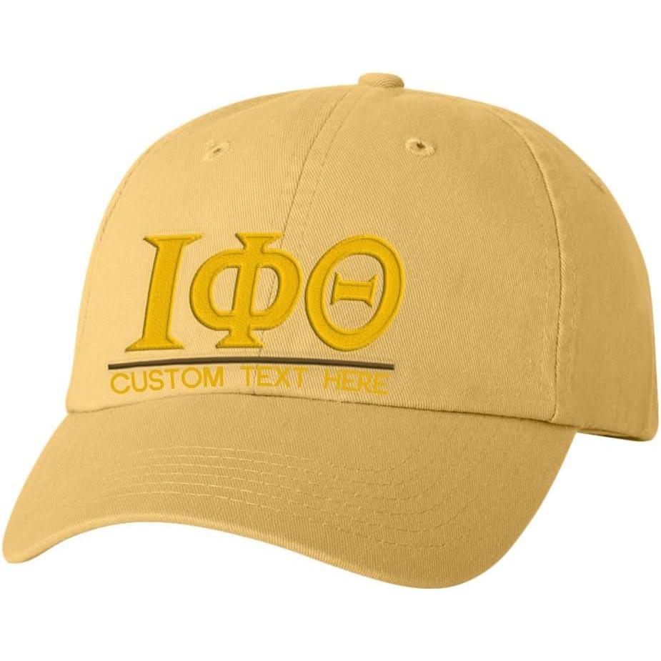 imagePersonalized Iota Phi Theta Greek Line HatYellow