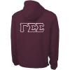 Gamma Sigma Sigma Tackle Twill Lettered Pack N Go Pullover(Maroon)