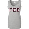 Gamma Sigma Sigma Lettered Ladies Tank Top(Grey)