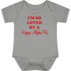 Greekgear I’m So Loved By a Kappa Alpha Psi Infant Baby Rib Bodysuit(Heather)