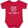 Greekgear I’m So Loved By a Kappa Alpha Psi Infant Baby Rib Bodysuit(Red)