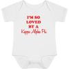 Greekgear I’m So Loved By a Kappa Alpha Psi Infant Baby Rib Bodysuit(White)