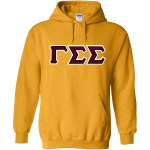 Gamma Sigma Sigma Lettered Hooded Sweatshirt(Athletic Gold)