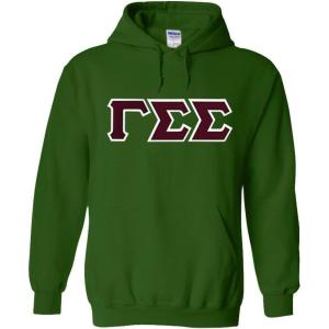 Gamma Sigma Sigma Lettered Hooded Sweatshirt(Forest Green)