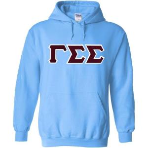 Gamma Sigma Sigma Lettered Hooded Sweatshirt(Light Blue)