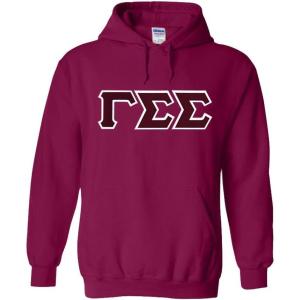Gamma Sigma Sigma Lettered Hooded Sweatshirt(Magenta Pink)