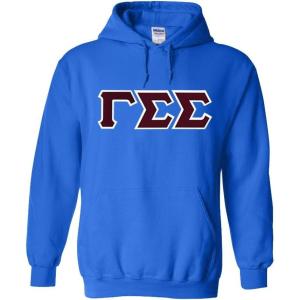 Gamma Sigma Sigma Lettered Hooded Sweatshirt(Royal Blue)