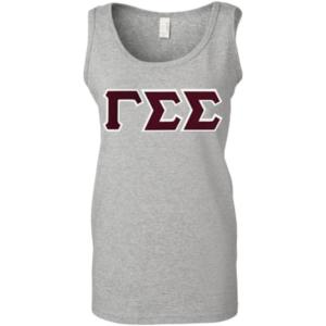 Gamma Sigma Sigma Lettered Ladies Tank Top(Grey)