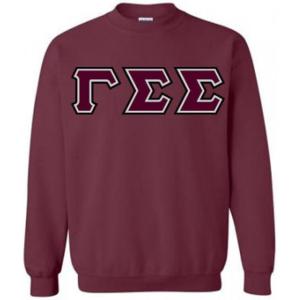Greekgear Gamma Sigma Sigma Lettered Crewneck(Maroon)