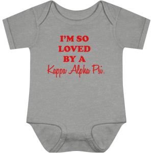 Greekgear I’m So Loved By a Kappa Alpha Psi Infant Baby Rib Bodysuit(Heather)