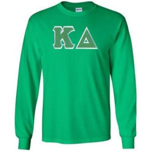 Kappa Delta Lettered Long Sleeve Tee(Kelly Green)