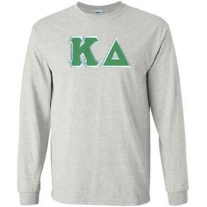 Kappa Delta Lettered Long Sleeve Tee(Sports Grey)