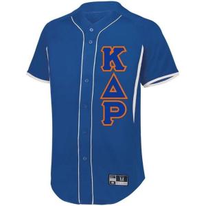 Kappa Delta Rho Lettered Baseball Jersey(Royal/White)