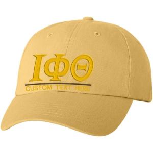 Personalized Iota Phi Theta Greek Line Hat(Yellow)