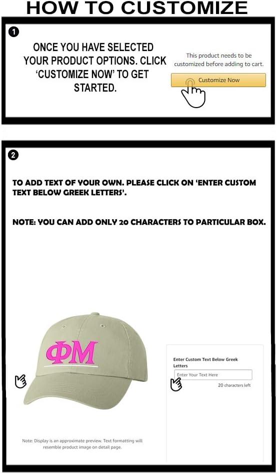 imagePersonalized Phi MU Greek Line HatTan