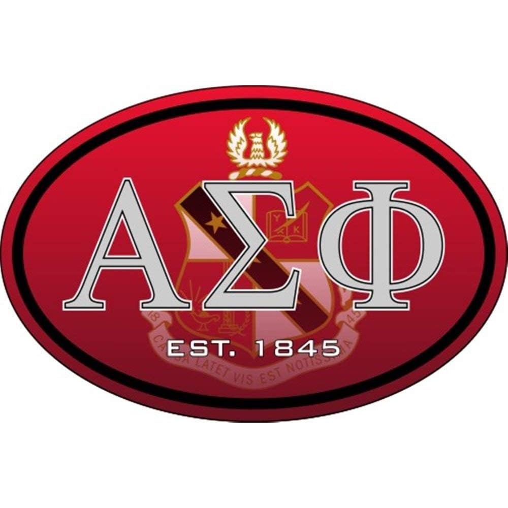 imageAlpha Sigma Phi Color Oval Decal