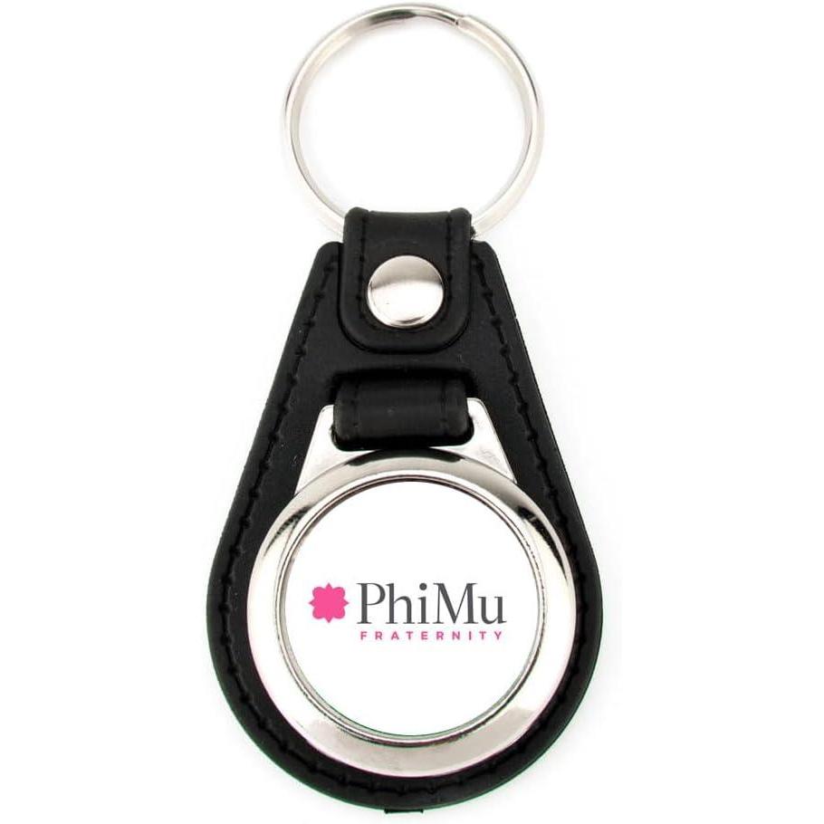 imageGreekgear Phi Mu Leatherette Teardrop Keychain