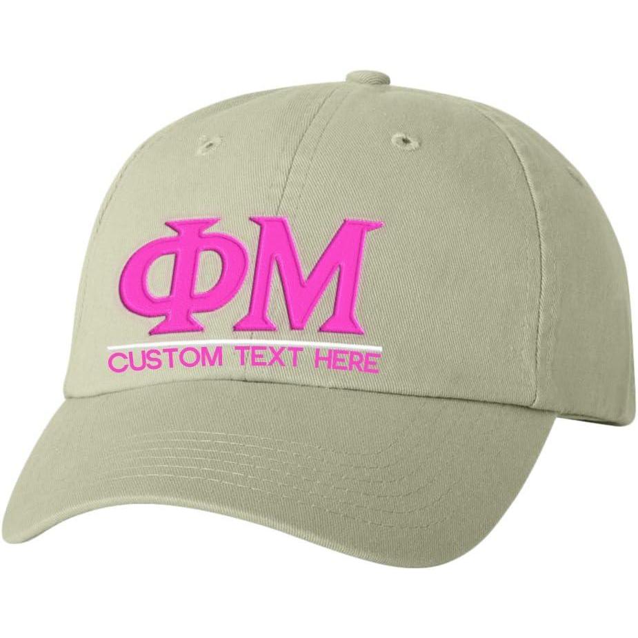imagePersonalized Phi MU Greek Line HatTan