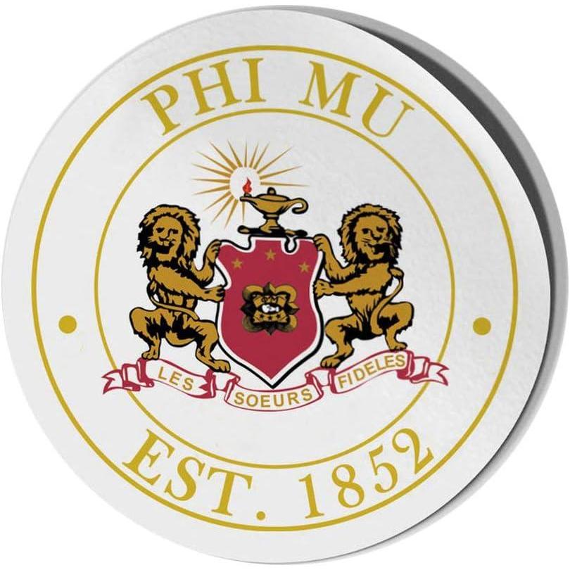 imagePhi Mu Circle Crest Shield Decal