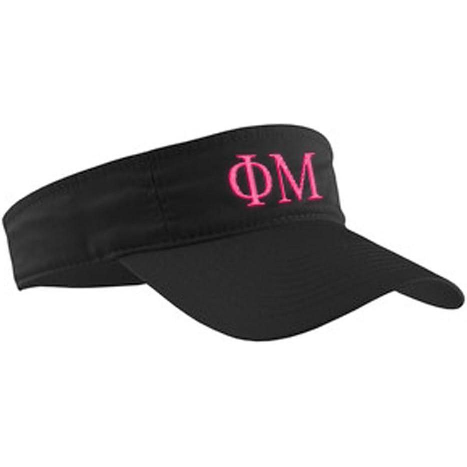 imagePhi Mu Greek Letter VisorBlack WPink Thread Color