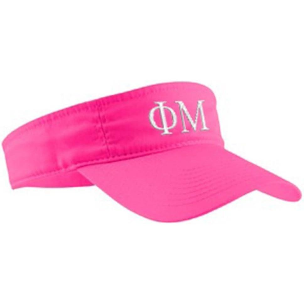 imagePhi Mu Greek Letter VisorNeon Pink WWhite Thread Color