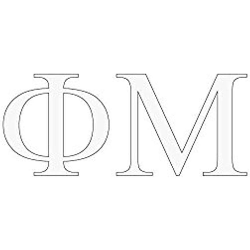 imagePhi Mu Greek Letter Window Sticker Decal