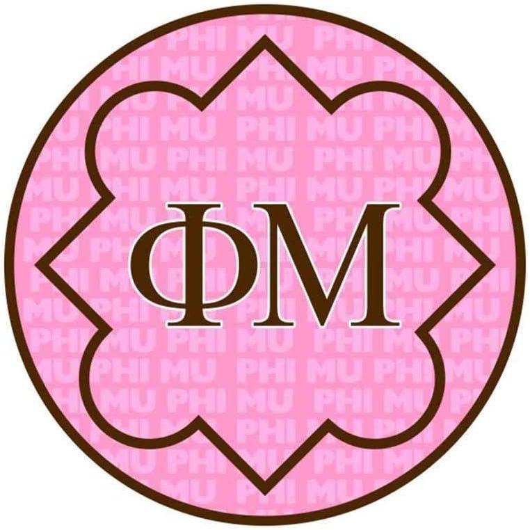 imagePhi Mu Mascot Round Decals