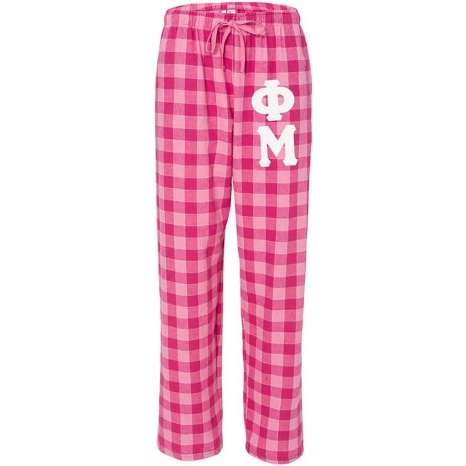 imagePhi Mu Pajamas Flannel Plaid PantBubblegum