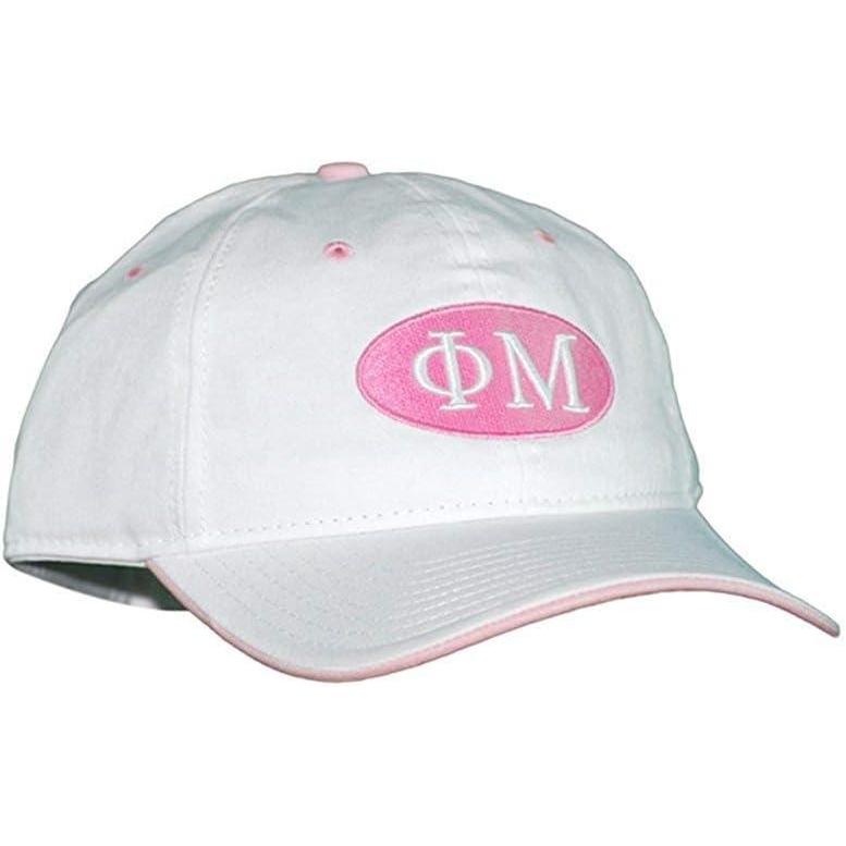 imagePhi Mu Throwback Oval Game HatWhite WWhite Thread Color