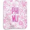 Greekgear Phi Mu Floral Sherpa Lap Blanket