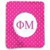 Greekgear Phi Mu Polka Dots Sherpa Lap Blanket